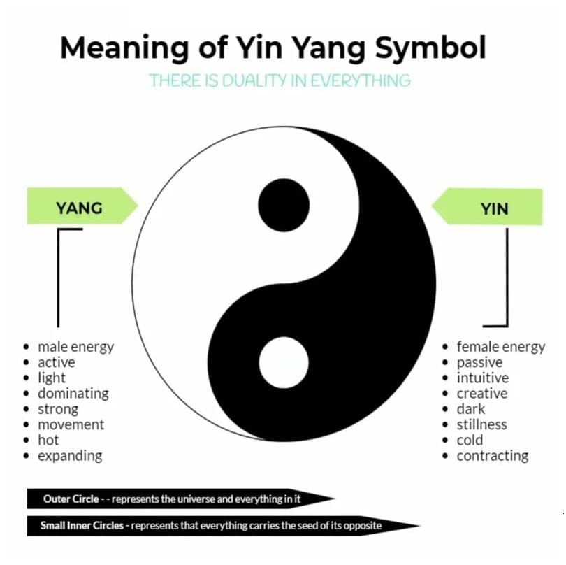 Yin Yang Tai Chi Day Night Fengshui Pendant